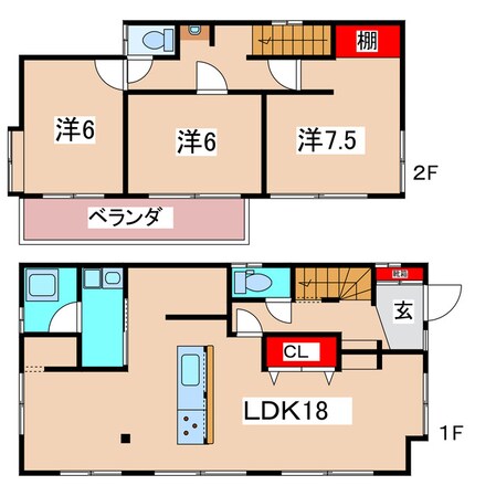 助川町5丁目一戸建ての物件間取画像